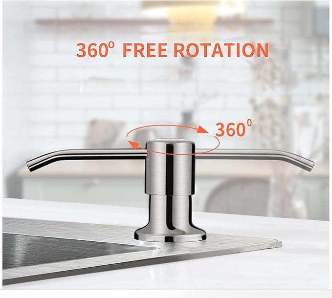 Built in Soap Dispenser for Kitchen Sink, Countertop Soap Dispenser Pump with 47" Extension Tube kit, No Need to Refill