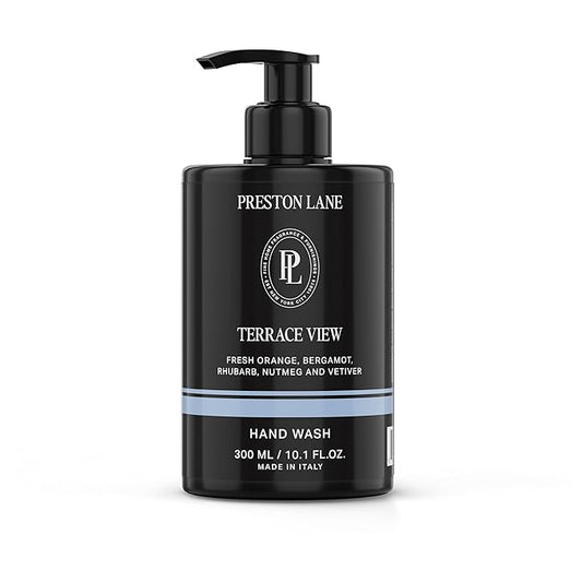 Preston Lane Luxury Hand Wash, Terrace View Scent – Hydrating & Nourishing Formula with Organic Oils, Active Kiwi & Apple Water, and Vegetable Glycerin | Gentle Cleansing, Vegan & Cruelty-Free