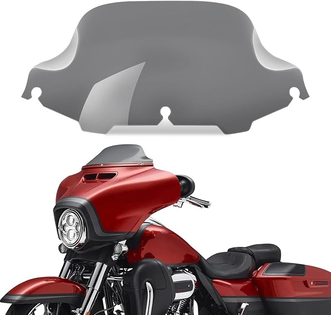 8 inch Smoke Windshield Windscreen for 1994-2013 Harley Davidson Touring Street Glide Electra Glide/Ultra Limited/Tri Glide FLHT FLHX FLHXS FLHTK
