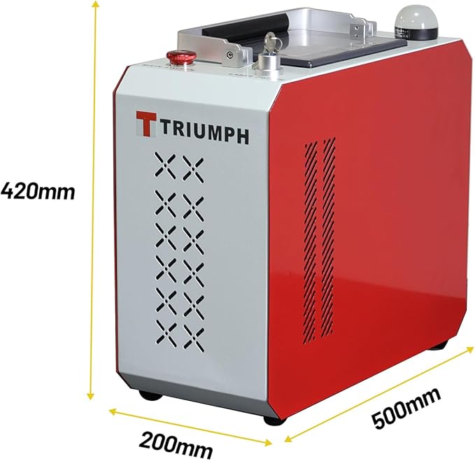 Triumph Pulse 200W Laser Rust Remover Laser Rust Removal Machine Pulse Hand-held Fiber Laser Cleaning Machine for Metals with Rust Paint Oil Dirt Stains Coating Remover Laser Cleaner Machine