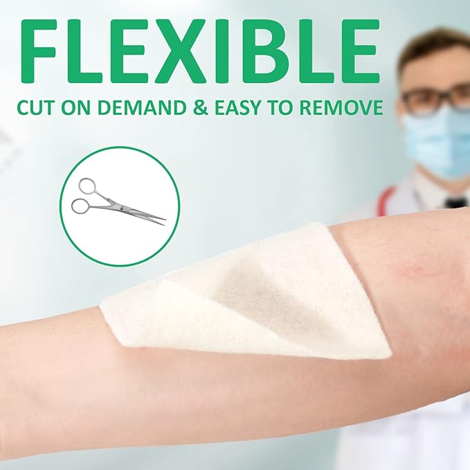 Dr. Med Calcium Alginate Wound Dressing Pad 4"x8", 5 Pcs/Box High Absorption Non-Stick Filling Soft and Comfortable Patch