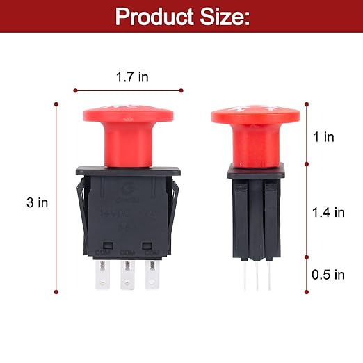 8 Terminals Pto Switch 10 AMP Mower Clutch Switch for Delta 6204 6201 Pto Switchs Compatible Hustler Dixie Chopper Husqvarna Mower Parts Classic RZT Pro Series SZT Pro Series Zee 2 RZT