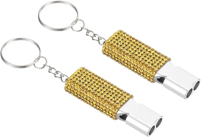 PATIKIL Emergency Whistle with Keychain, Bling Safety Survival Whistles Rescue Signaling Loud for Outdoor Camping Hiking Boating Hunting Fishing