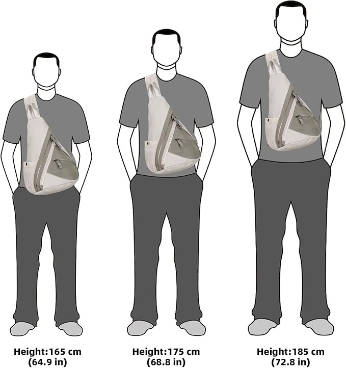KL928 Nylon Sling Bag - Small Crossbody Backpack Shoulder Casual Daypack Multipurpose Rucksack for Men Women