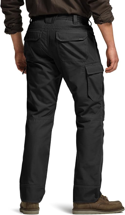 CQR Men's Winter Tactical Cargo Pants, Thermal Fleece Lined Outdoor Snow Ski Hiking Work