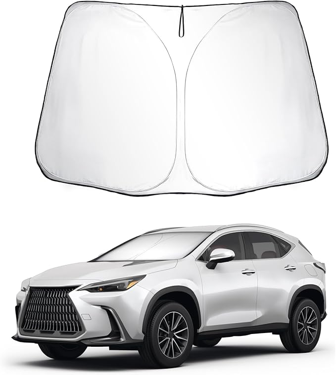 SKTU 2024 2025 2026 NX Front Windshield Sunshade for 2022 2023 2024 2025 2026 Lexus NX Windshield Sunshade Foldable for Blocks UV Rays and Blocks Heat and Sun Keeps Vehicle Cool