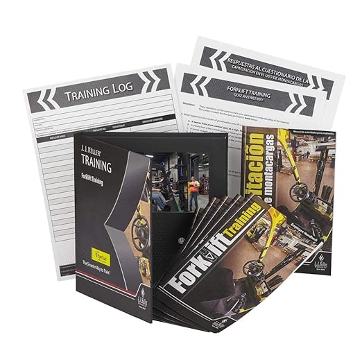 Forklift Training Training Kit in English & Spanish, OSHA Compliant, Includes Program, Employee Handbooks, Training Log, Earbuds & AC Adapter, J. J. Keller & Associates, Inc.