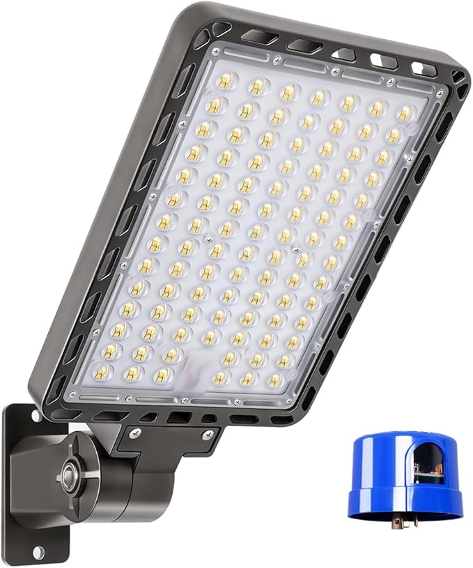 ledmo 240w LED Parking Lot Light Outdoor Dusk to Dawn Parking Lot Lighting with Adjustable Arm Mount 37000lm IP65 LED Street Commercial Area Lights for Yard Sport Barn Shop 5000K