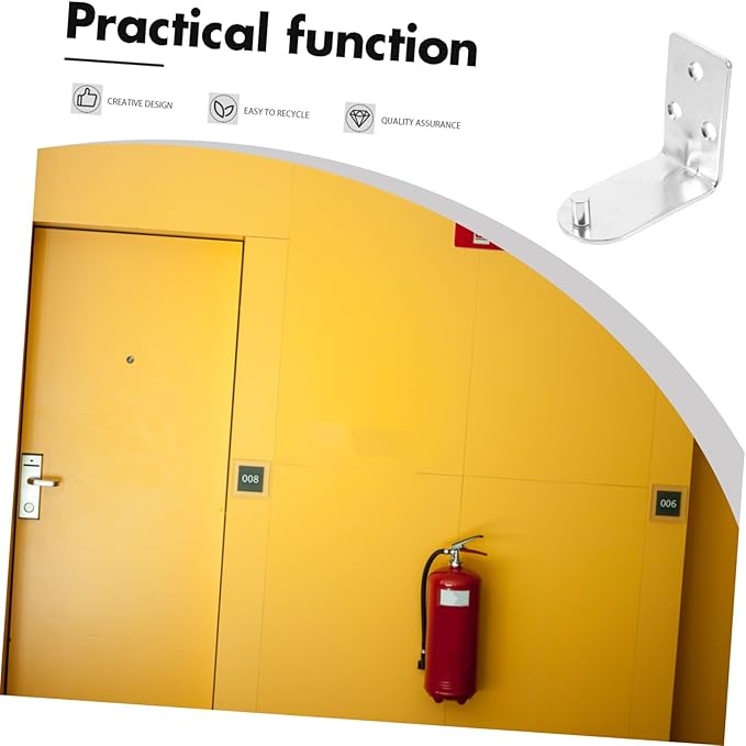 LIFKOME 10pcs Fire Extinguisher Mount Brackets Iron Wall Holder for Extinguishers Support Fire Safety Home Essentials
