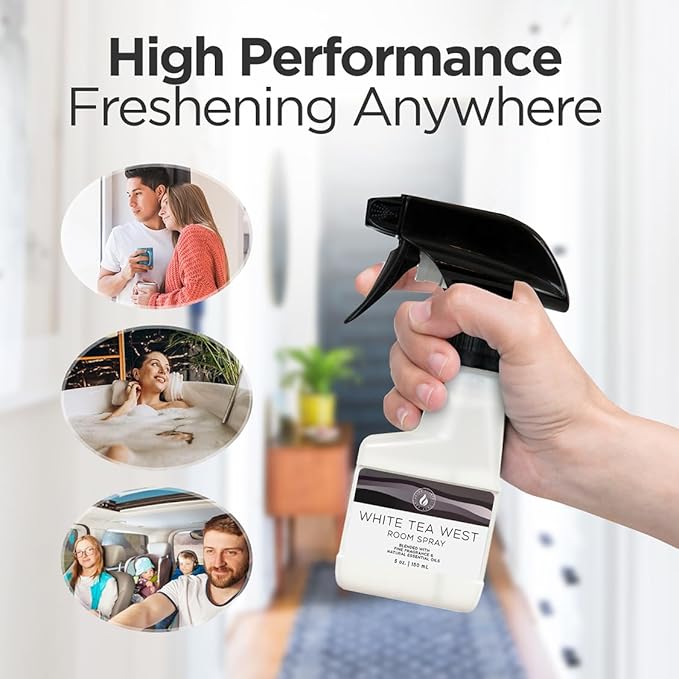 Blaze Away White Tea West Air Freshener Spray, Commercial Room Spray for Hotels & Spas - Long Lasting Hotel Scent Room Fresheners, Deodorizer