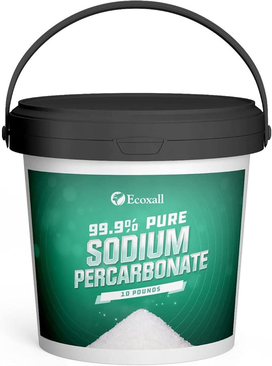 Sodium Percarbonate, 99.9% Pure Oxygen Bleach Powder, Laundry Stain Remover, Whitener, and Detergent Booster, Dishwasher Cleaner and Deodorizer, 10 lbs (160 oz), Pack of 1