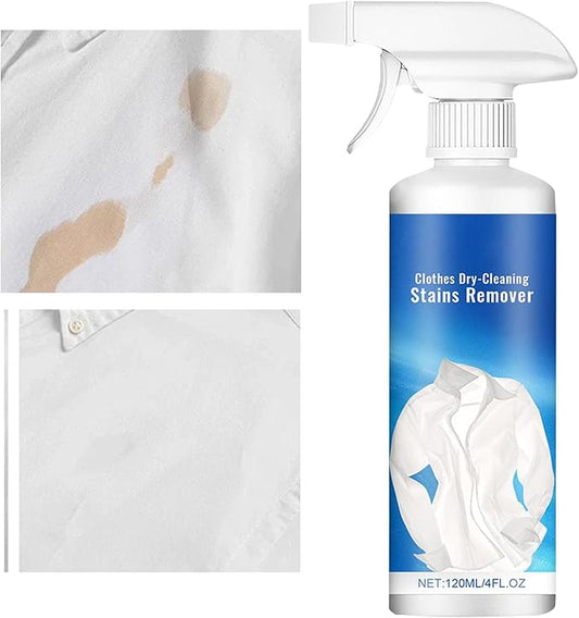 Laundry Spot Cleaner - Dry-Cleaning Stain Removal Spray, Easy Application, Gentle On Sensitive Fabrics, Effective Stain | Wool Silk Clothing Cleaner For Women, Quick Dirt Removal, Home