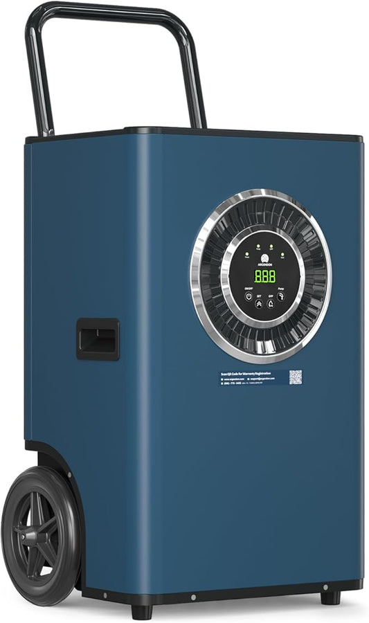 ARGENDON 145 Pints Commercial Dehumidifiers for Basements with Pump, AUTO Defrost, Industrial Dehumidifier with Drain Hose Portable Handle for Large Space, Water Damage Restoration, Home, Garage