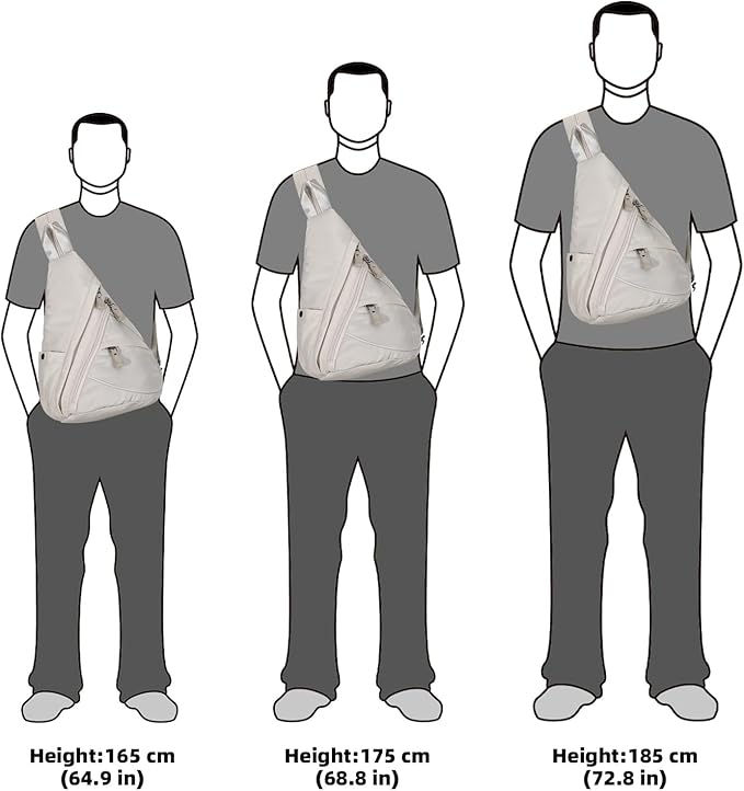 KL928 Nylon Sling Bag - Small Crossbody Backpack Shoulder Casual Daypack Multipurpose Rucksack for Men Women