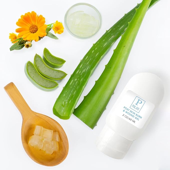 Burn Gel, Hydrogel Based Botanical Gel with Calendula, Chamomile & Aloe; Lightweight, Non-Greasy Formula for Minor Burn Skin Care - 2 oz / 60 ml, Made in USA
