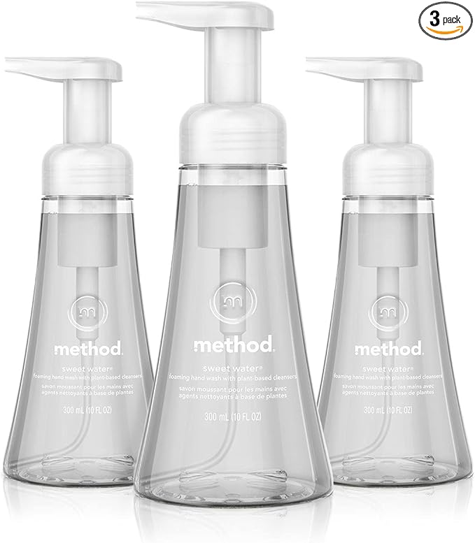 Method Foaming Hand Soap, Sweet Water, Paraben and Phthalate Free, 10 fl oz (Pack of 3)