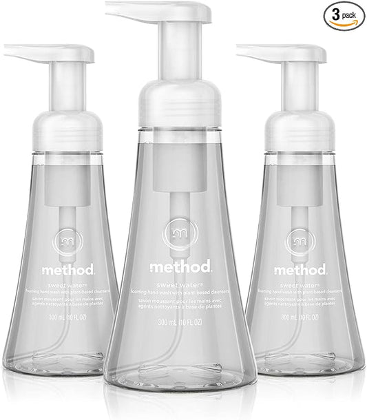 Method Foaming Hand Soap, Sweet Water, Paraben and Phthalate Free, 10 fl oz (Pack of 3)