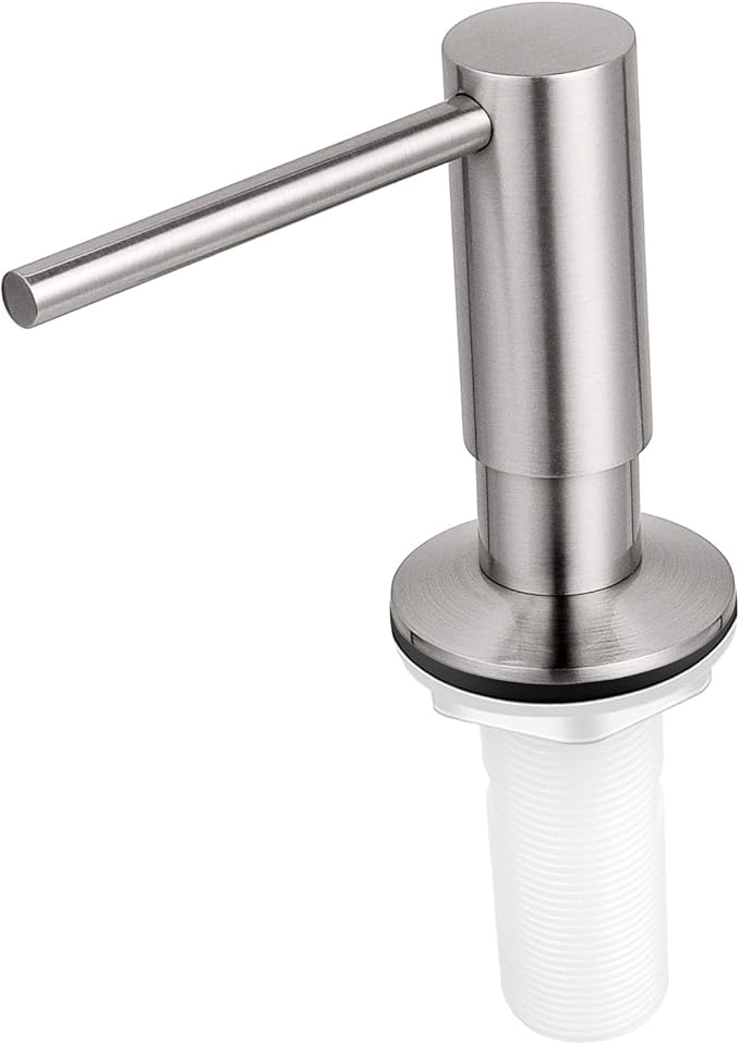 Samodra Sink Soap Dispenser, Metal Pump Head Liquid Lotion Countertop Kitchen Bathroom Soap Dispenser with 12 OZ PET Bottle