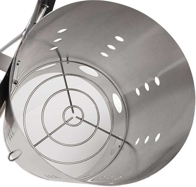 Stainless Steel Fireplace Lighter Portable Efficient Charcoal Starter Barrel for BBQ Camping Picnic Lightweight Durable Fire Lighter for Cooking