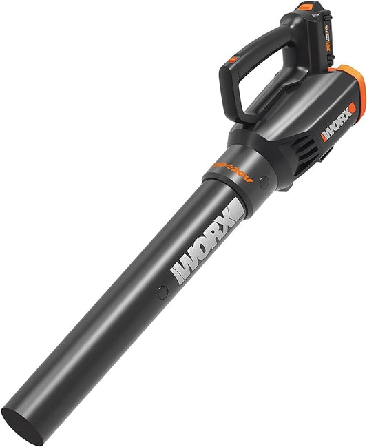 WORX WG547.9 20V Cordless Leaf Blower, Electric Blower with Turbine Fan, Blowers for Lawn Care with 2 Speed Control, Battery & Charger Not Included