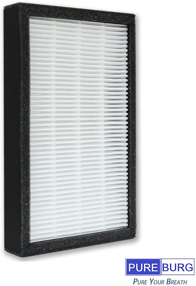 PUREBURG FLT4100 Replacement Filter Set Compatible with GermGuardian AC4100 AC4100CA AC4150BL AC4150PCA AC4150PC AC4175W Air Purifiers Filter E,2-Pack H13 HEPA