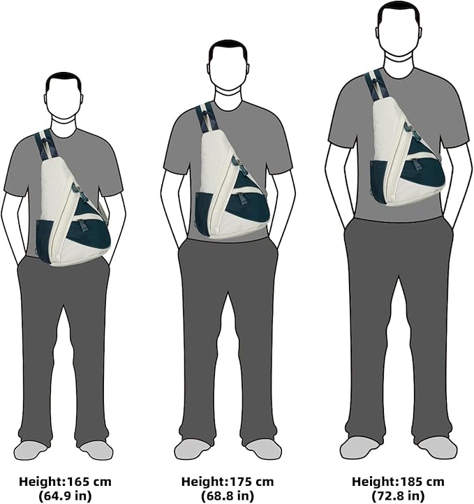 KL928 Nylon Sling Bag - Small Crossbody Backpack Shoulder Casual Daypack Multipurpose Rucksack for Men Women