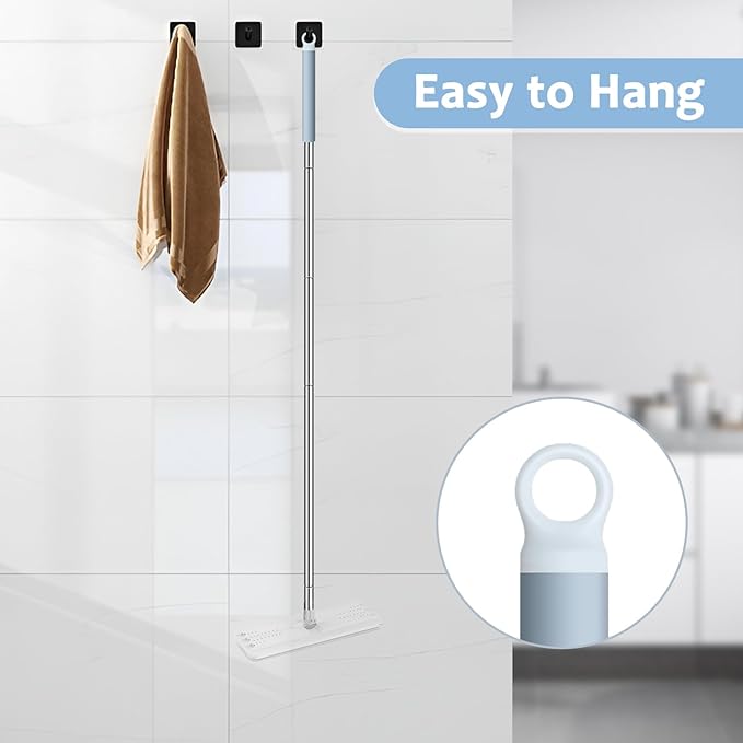 Mop Handle Extension Rods, for Extending Flat Mop, Mop Replacement Handle, Adjustable Steel Mop Handle Rods, 5 Pack