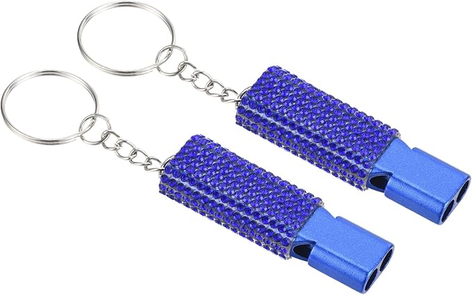 PATIKIL Emergency Whistle with Keychain, Bling Safety Survival Whistles Rescue Signaling Loud for Outdoor Camping Hiking Boating Hunting Fishing