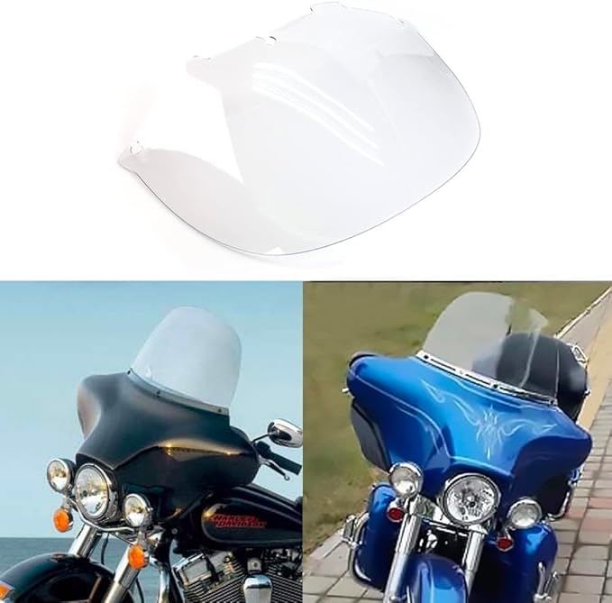 WYNMOTO 13" Clear Windshield Windscreen for '96-'13 Harley Davidson Touring Street/Electra Glide/Tri Glide