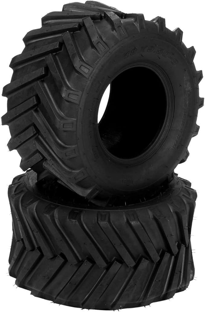 TUFFIOM Set of 2 Lawn Mower Tires 18x9.50-8 2PR Turf Tire for Garden Tractor Riding Lawnmower, Tubeless