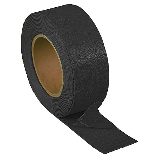 Pavement Marking Tape Slip-Resistant and Durable, Heavy-Duty Rubber Base for Outdoor Applications, Perfect for Driveways, Walkways, and Parking Areas (Black, 2 Inch X 18 Feet)
