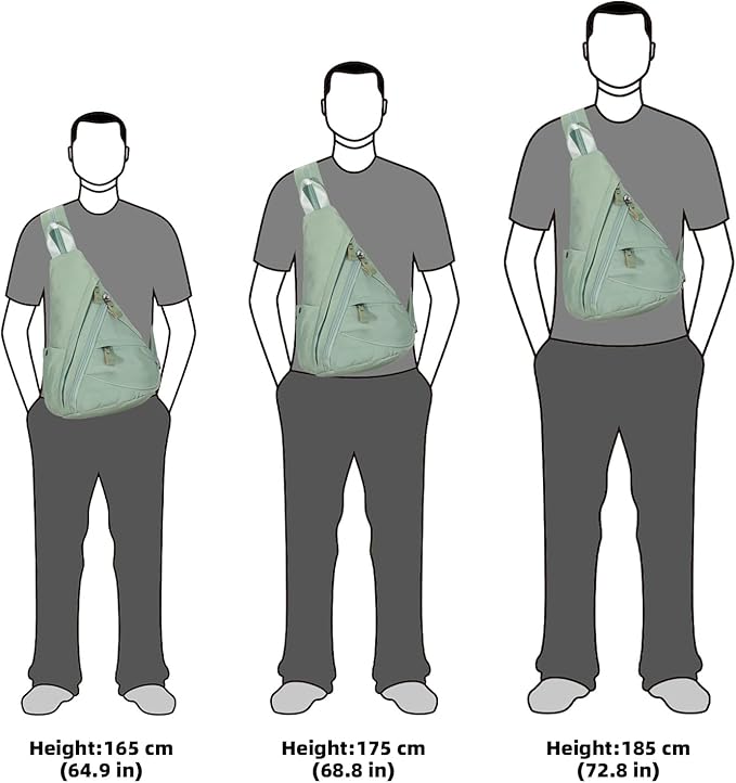KL928 Nylon Sling Bag - Small Crossbody Backpack Shoulder Casual Daypack Multipurpose Rucksack for Men Women