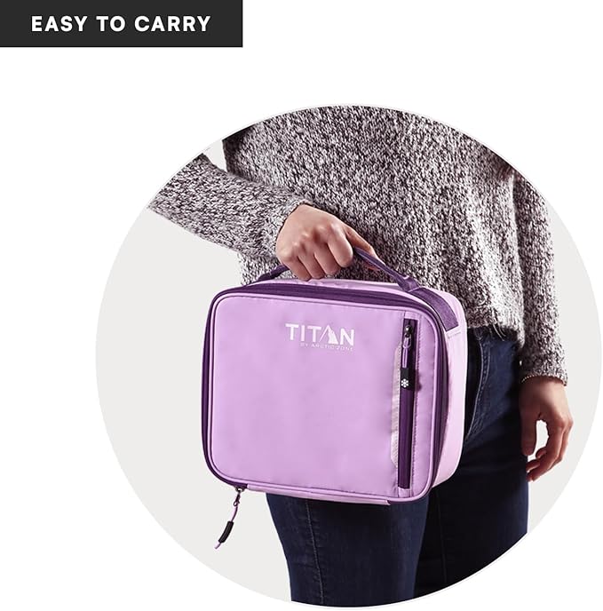 Titan Fridge Cold Lunch Box With 2 350g Ice Walls®, Lavender