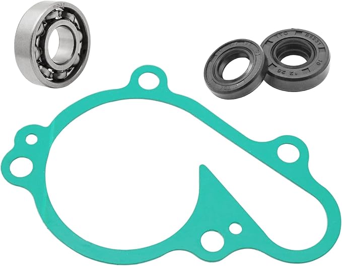 Water Pump Rebuild Kit Compatible with Yamaha YZ125 1998-2004 Bearing Seal Gasket, OEM# 93306-00105-00 93109-11073-00 93102-12321-00