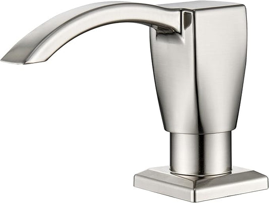 Ultimate Unicorn Kitchen Sink Soap Dispenser, Built in Soap Dispenser for Kitchen Sink, Under Sink Soap Dispenser Brushed Nickel, ABS Plastic, with 13 Ounce Soap Bottle, U-SD001BN