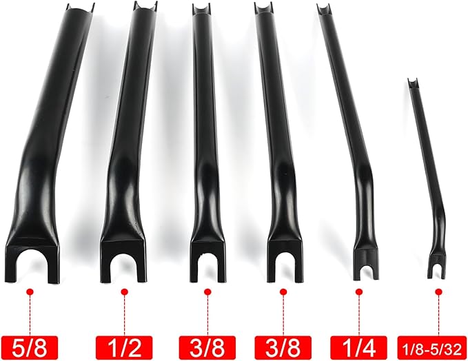 5PCS Air Line Disconnect Tool Set – Double-Ended Air Brake Line Disconnect Kit for Semi Trucks, Diesel Mechanics, and Heavy-Duty Air Systems (1/8"-5/8")