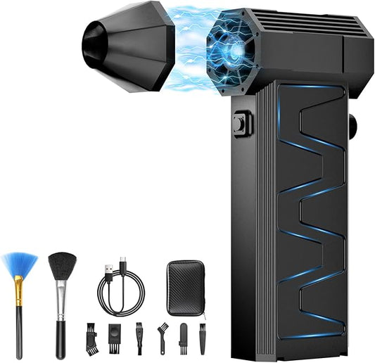 Electric Air Duster – 180000 RPM Compressed Air Blower for Keyboard, PC, Electronics – Reusable Cordless Dust Cleaner with USB-C Fast Charging