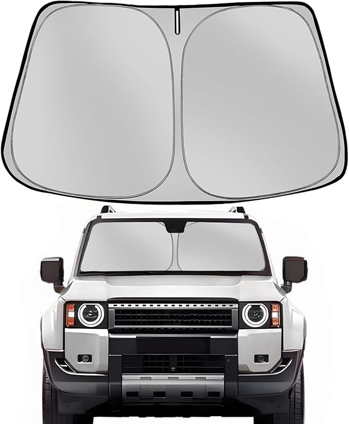 Windshield Sun Shade for 2024-2025 Toyota Land Cruiser Foldable Sun Sunshade for Car Front Window Blocks UV Rays and Heat Automotive Interior Protector Custom Fit Accessories