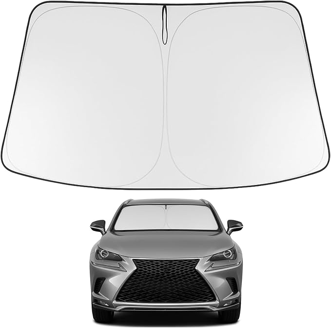 Proadsy 2025 Upgrade Windshield Sun Shade Custom Fit 2015-2021 Lexus NX Foldable Front Sunshade Protector Sun Visor Blocks UV Rays Keep Car Cooler