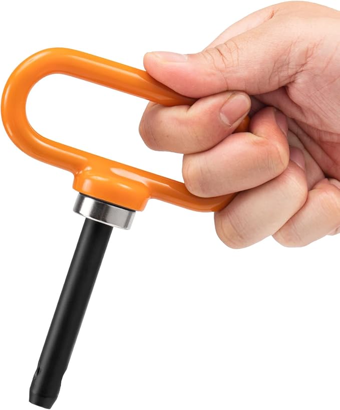 CZC AUTO 1/2" Orange Magnetic Hitch Pin for Lawn Mower Trailer Hitch, Secure & Easy One-Handed Hook On/Off