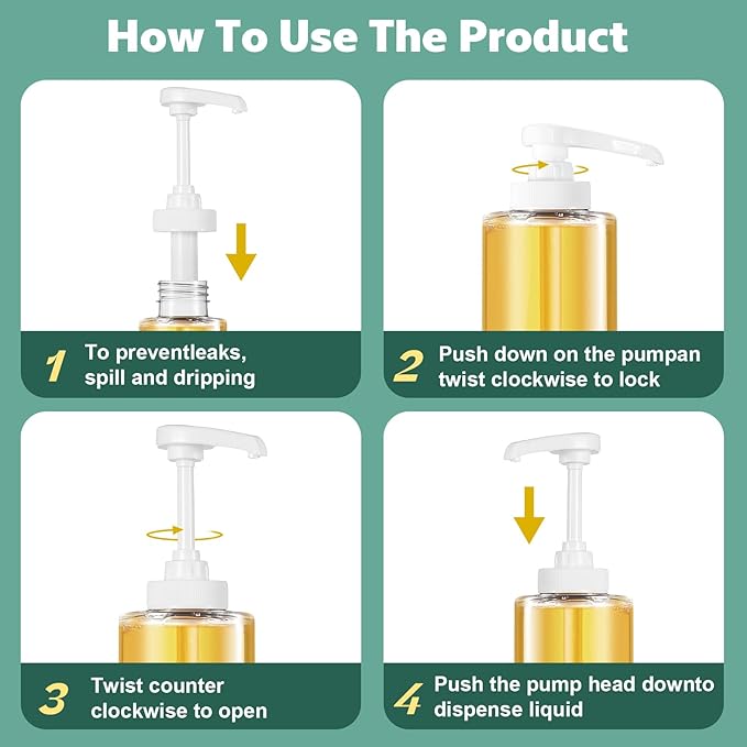 Sawysine 2 Pcs Gallon Pump Dispenser, Fits Most 1 Gallon Jugs Pump Dispenser 38/400 Lid Top Replacement for Bottle, Shampoo and Conditioner Leak Proof