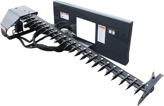 Sickle Bar Mower for Skid Steer Loader, 72" Cutting Length, 0.8" Cutting Capacity, Gerotor Motor Drive, Ideal for Heavy-Duty Mowing Tasks