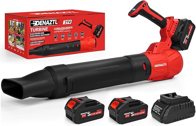Portable Electric Leaf Blower Cordless with 2X 4.0Ah Batteries and Charger, 540CFM 160MPH, 5 Speeds Modes, LCD Display, Lightweight Handheld for Seniors, Gutter, Yard, Garden, Patio, Lawn Care