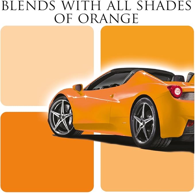 Car Gods Iris Custom Color Orange 3-in-1 Polish Wax Color Restorer & Scratch Remover, 17fl Oz - 16 Colors Available