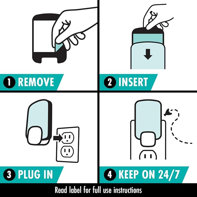 STEM Insect Trap - Indoor Fruit Fly & Gnat Pest Control for House, Home and Kitchen, Attracts & Traps Flying Bugs, Soft Blue Light - Includes 2 Plug-in Devices & 4 Cartridges