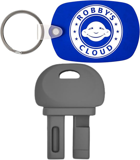 Key for EZ Klean Rat Bait Stations and Exterminators Choice Bait Boxes - Mouse Bait Station Key Compatible with FBS Fly Bait Stations and EZ Klean Bait Stations - with Robby’s Cloud Keychain (1 Pack)