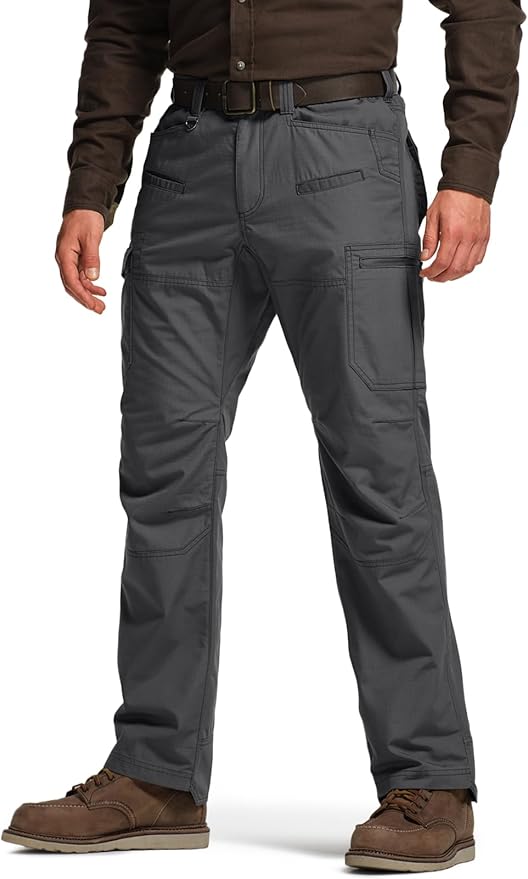 CQR Men's Winter Tactical Cargo Pants, Thermal Fleece Lined Outdoor Snow Ski Hiking Work