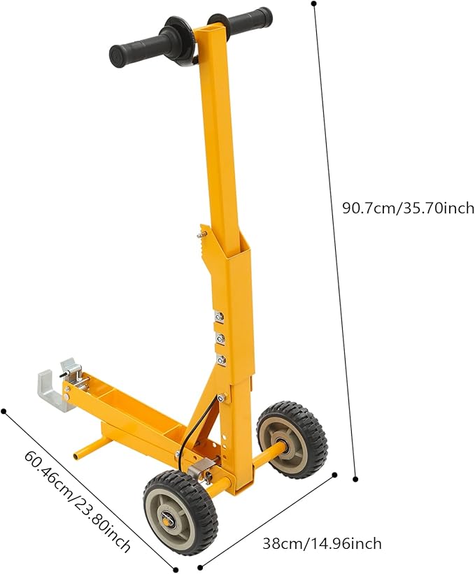 Lawn Mower Lift | Turn Mower Lift with Foot Assist Pedal | Push Mower Jack -Lift Most Mowers | 800LBS Capacity | for Garden Tractors, Lawn Mowers | Yellow