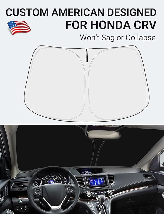 Proadsy for Honda CRV 2012-2016 Windshield Sun Shade 4-Layer Foldable Front Sunshade Protector Sun Visor Blocks UV Rays Keep Car Cooler