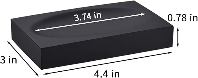 Black Resin Soap Dish Bathroom Home, Black Soap Saver Soap Holder Bathroom or Shower for Kitchen Modern Accessory
